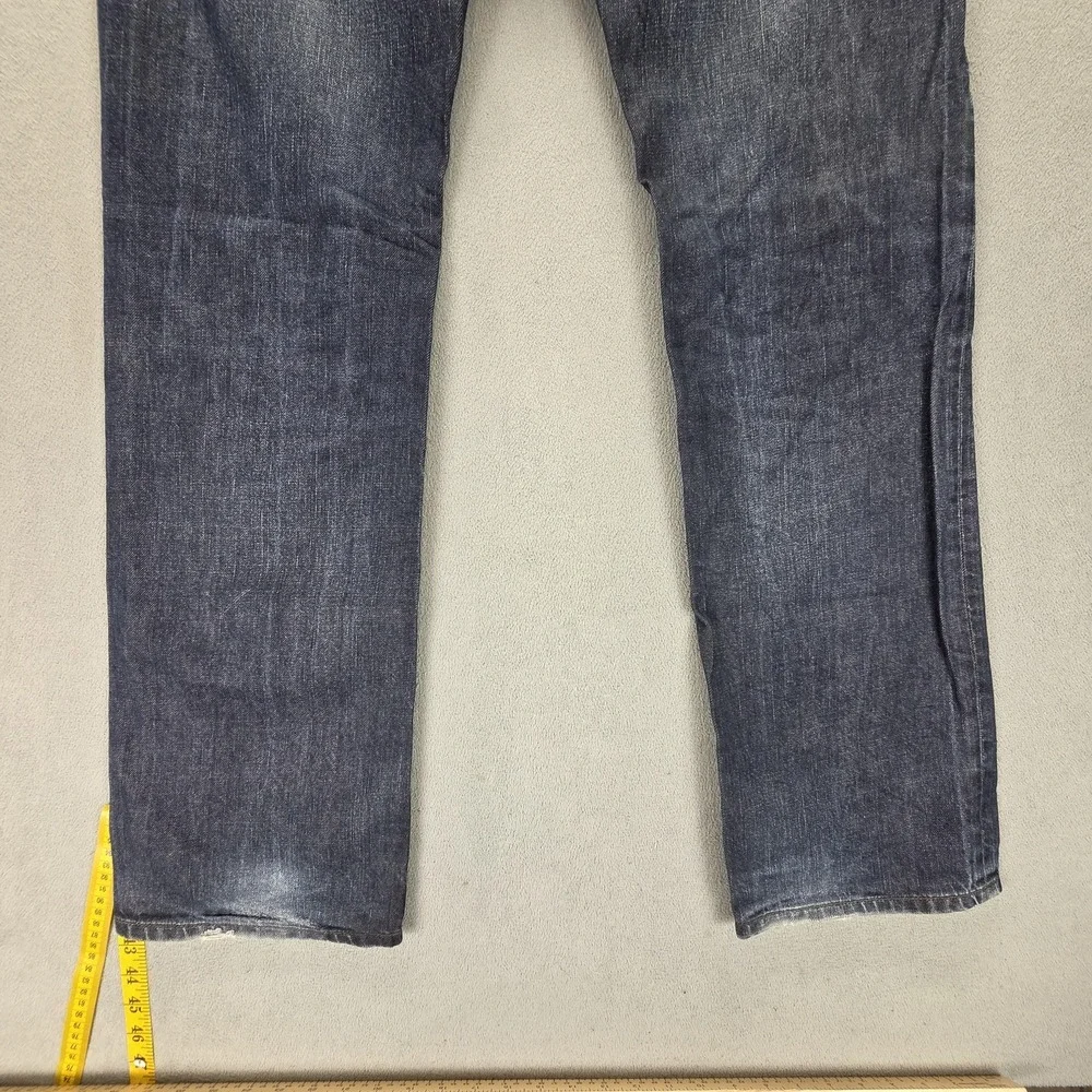 Diesel Jeans Mens 31x32 Blue Larkee Regular Straight Button Fly Dark Wash 0088Z